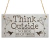 RED OCEAN Think Outside No Box Inspiration Motivation Gift Hanging