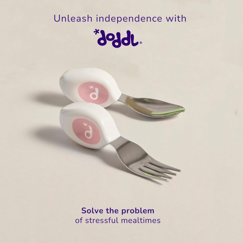 Doddl Cutlery Set - 2 Piece Spoon & Fork, 12