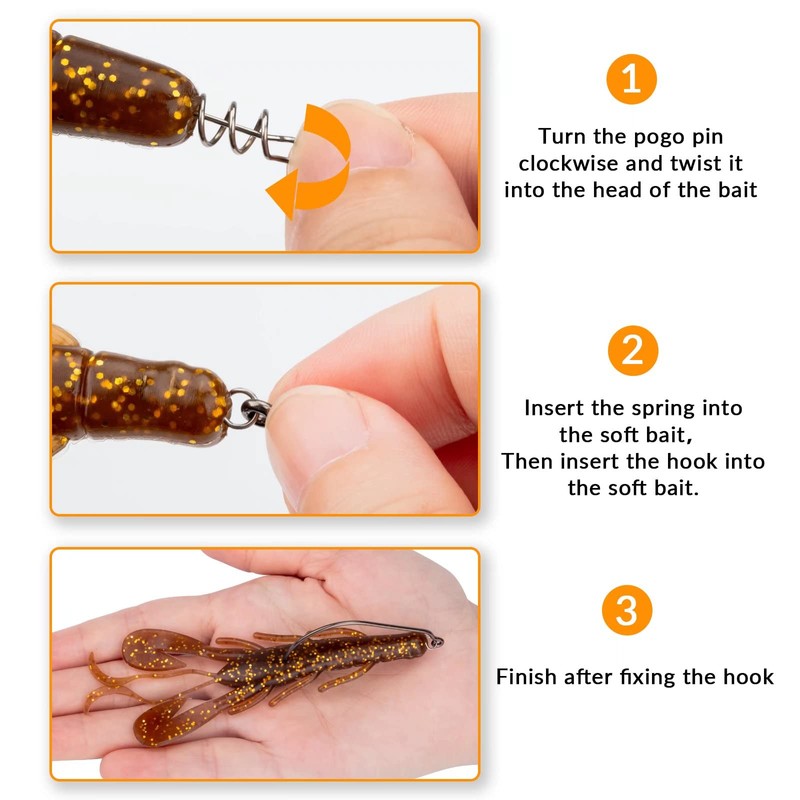 THKFISH Fishing Hooks Twist-Lock Hooks Weighted Hooks Swimbait Hooks for