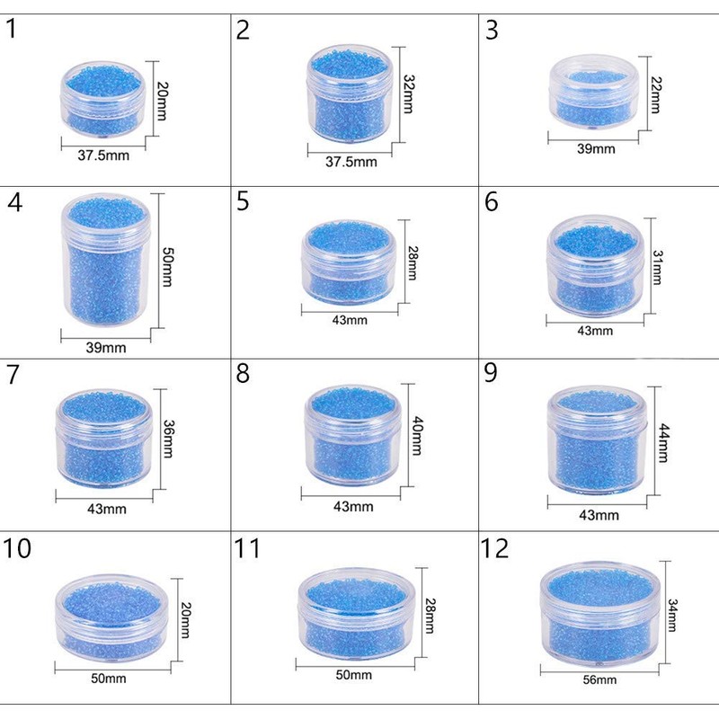 BENECREAT 30 Pcs 15ml Transparent Storage Box Cosmetic Divider Accessory