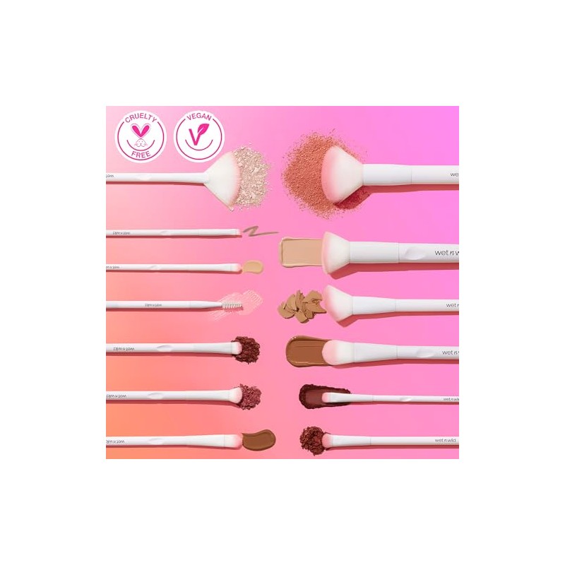 wet n wild - Brocha para polvo con cerdas sintéticas