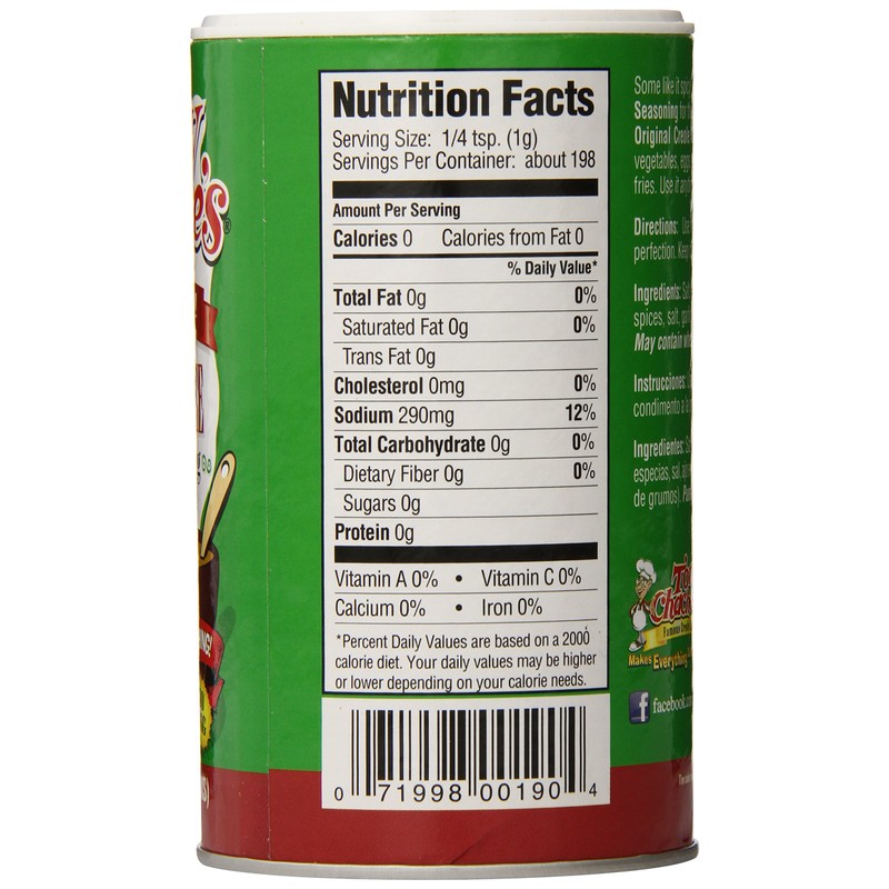Tony Chachere More Spice Seasoning, 7-Ounce Containers (Pack of 12)