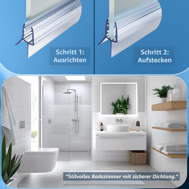 minify Shower Seal for Glass Doors (5-8 mm) - Seal