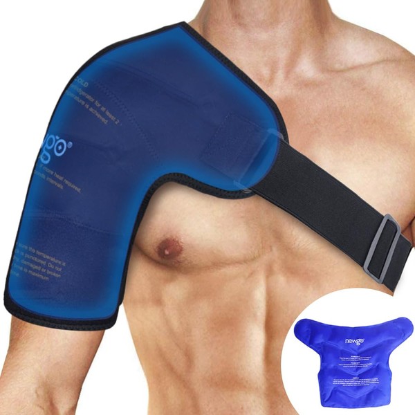 NEWGO Shoulder Ice Pack Wrap for Rotator Cuff Cold Therapy,
