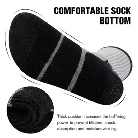 COOVAN Mens Cotton Crew Socks Moisture Wicking Cushioned Athletic Socks Heavy Duty Work Boot Socks 6 Pairs