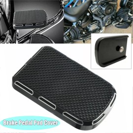 Unbranded Black Brake Pedal Pad Cover Fit For Harley Touring Electra Street Glide 80-21