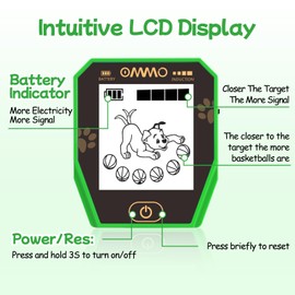 OMMO Metal Detector, Rechargeable Built-in Battery Kids Metal Detector with Funny LCD Display, Adjustable Metal Detectors for Kids with Waterproof Search Coil USB Cable for Detecting Treasure