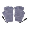 USB Heated Gloves Mitten Men Women Winter Knitted Fingerless Hand