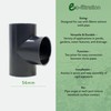 eco-filtration 56mm/2” Solvent Weld Tee Joiner – Durable PVC Pipe