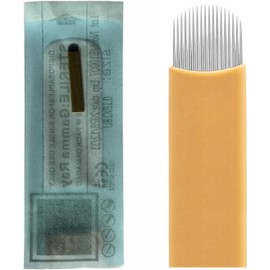 30 cuchillas de microblading de 18 unidades, Nano U18-0,18 mm, para lograr cejas naturales impecables. Cuchilla de microblading U304 de acero inoxidable desechable (18U-0,18 mm).