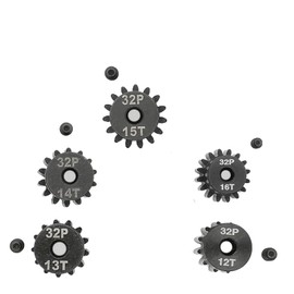 ADORLY 32P Steel Pinion Gear Set 1/8 inch Hole 12T 13T 14T 15T 16T with Hex Key for Traxxas Slash 2WD Hoss Rustler 4X4 VXL Slash 4X4 Bandit Nitro Stampede E Revo Maxx Upgrades Parts