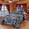 De Leon Collections Deer Run Patchwork Quilt Bedding Set/Size: Twin