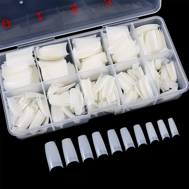 1000 piece false nails set, acrylic nail tips, fake nail