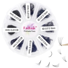 Russian Prefabricated 8D 0.07 D Curl 9-16 mm Mixed Eyelash Extensions Promade Russian Fan Eyelashes Prefabricated Eyelash Extension for Beauty