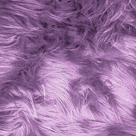 Faux Fake Fur Long Pile Luxury Shaggy Square Patches/Craft, Sewing, Cosplay, Costume, Decorations/Sold by Piece (Lavender, 10" X 10")