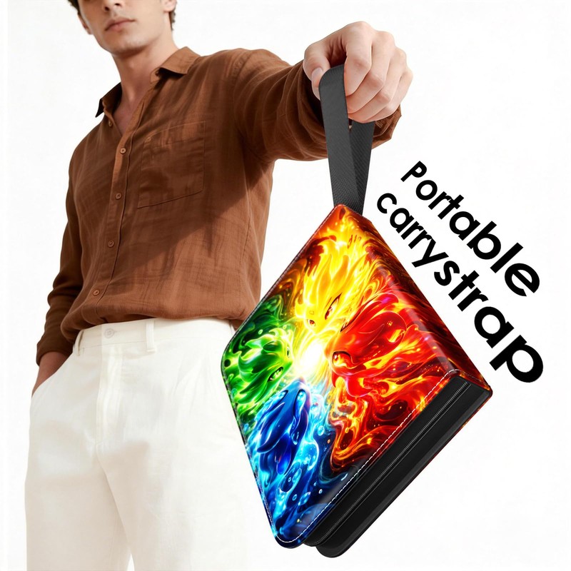 Card Binder 4 Pocket, Holds 400 Cards with 50 Removable