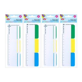 4A Durable File Tabs,Divider Tabs,with PP Ruler,Page Marker Index Label Flags, Transparent Stickers, Writable Labels,Bookmarks,4 Pads/Set,AAAA 4A 60239