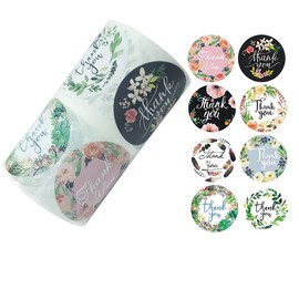 Buer Homie 2 Inch 500 Pcs Stickers, Thank You Labels for Small Business, 8 Designs