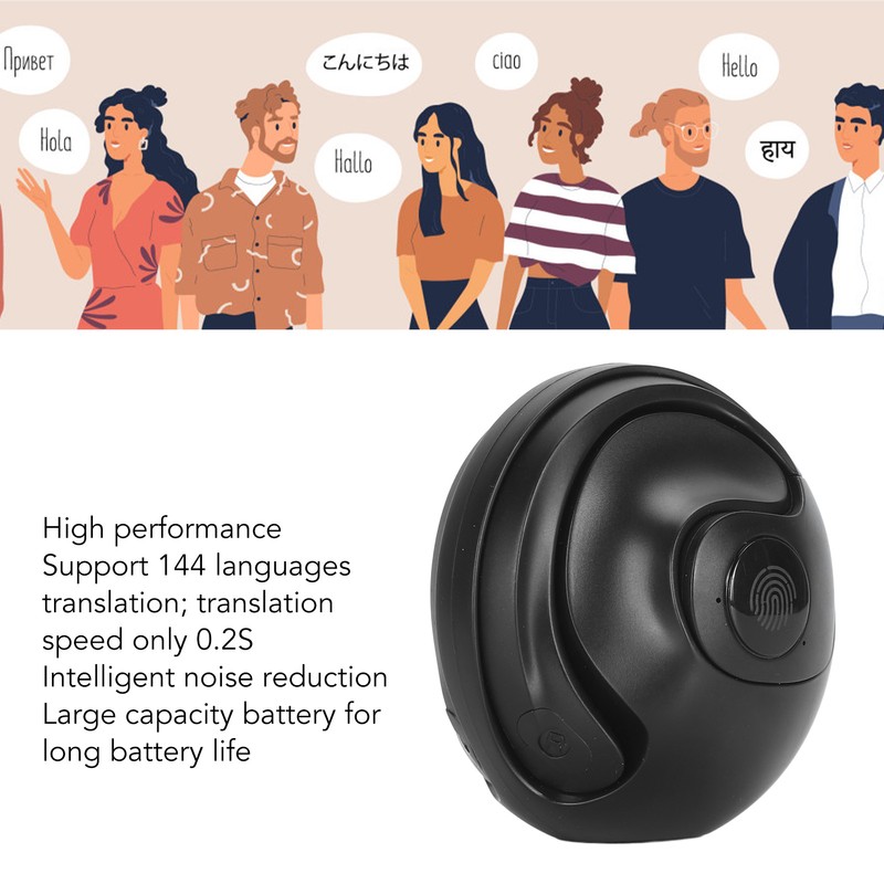 Language Translator Earhooks Bluetooth 5.3 Support 144 Languages Online Translation
