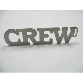 Stainless Steel CREW Tag, Pilot's Luggage Tag w/X-Ray TSA ID