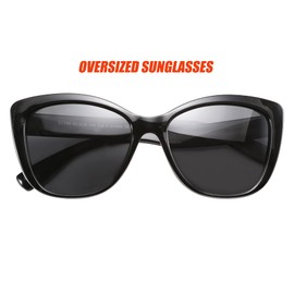 FEISEDY Polarized Vintage Sunglasses American Womens Square Jackie O Cat Eye Sunglasses B2451