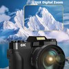 Dpofirs 6K Digital Camera for Photography, Vintage 75MP Vlogging Camera