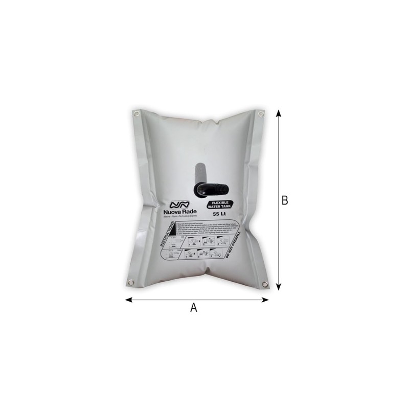 NuovaRade Flexible Water Tank/Bladder, Water Storage Bag, 29x24in - 14.5