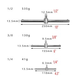 Chiloskit 1/4" T-Handle Socket Breaker Bar Wrench Extension Sliding Bar T-Handle Nut Driver Socket Adapter For Car Repair Hand Tool (1/4)