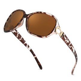 Myiaur Polarised Sunglasses for Women, Trendy Oversized Sun Glasses Fashion Ladies Shades Anti Glare UV400 Protection