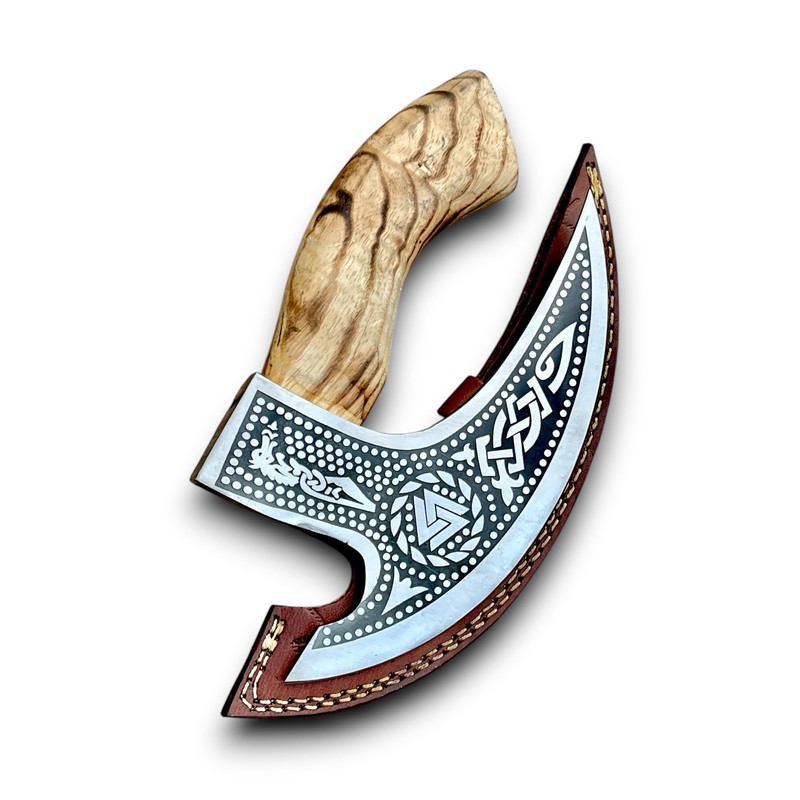 SHOHASS Pizza Cutter Axe Viking Pizza Axe Handmade Mini Pizza