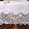 ARTABLE Lace Rectangular Tablecloths with Exquisite Macrame Border Clear Embroidered