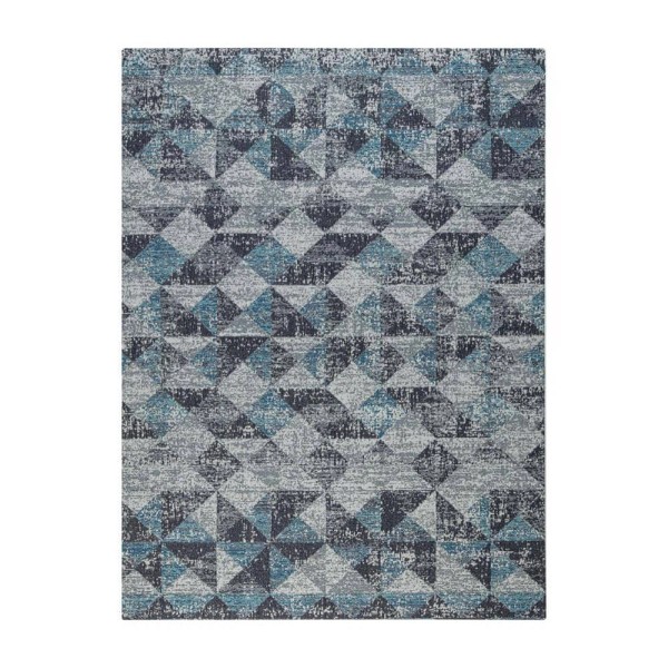 Anji Mountain Chair Mats 48"x36" Indoor Abstract Polyester Rubber Multi-Colored