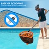 17.5" Pool Net, Pool Skimmer Net with Double-Layer Netting Bag,