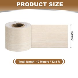 PATIKIL 2 Inch x 66ft Wood Grain Repair Tape, Self Adhesive Realistic Textured Repair Tape Patch for Floor Door Table Cabinets Desk, White Poplar