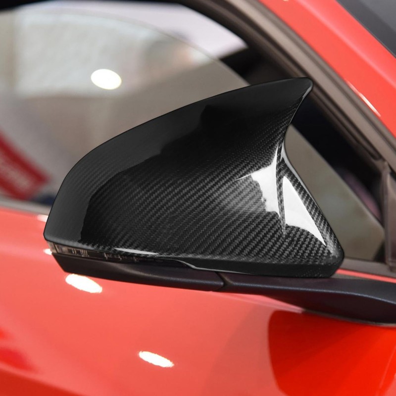 1 Pair Side Mirror Cap Cover Standard Carbon Fiber Glossy