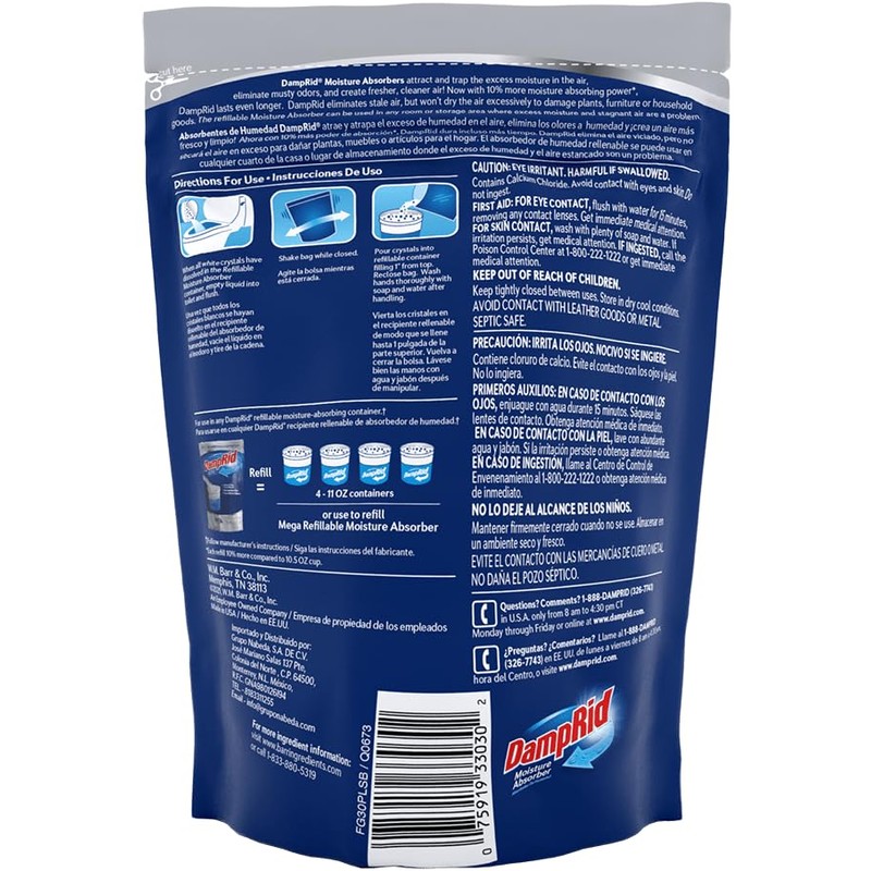 Damp Rid Refillable Moisture Absorber, Pure Linen 11 oz., Moisture