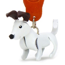 MONKIMAU Children's Keyring Jack Russell Terrier Dog Figurine Leather