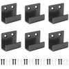 ZHIQIN 6 Pcs Black Heavy Duty Hooks Ceramic Tile Brackets