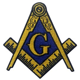 Masonic Logo Emblem Embroidered Freemason Iron On Sew On Patch - Multiple Color