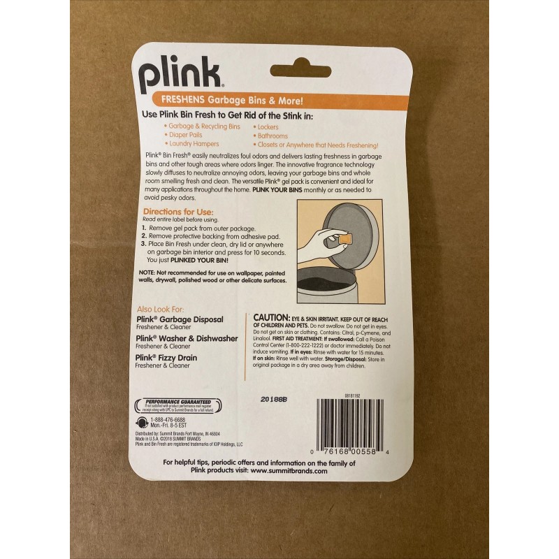 Plink LOT OF 2 - Plink Bin Fresh Odor Eliminator