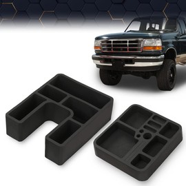 PIT66 Front Floor Center Console Compatible with 1978-1996 Ford F150 F250 F350 Bronco