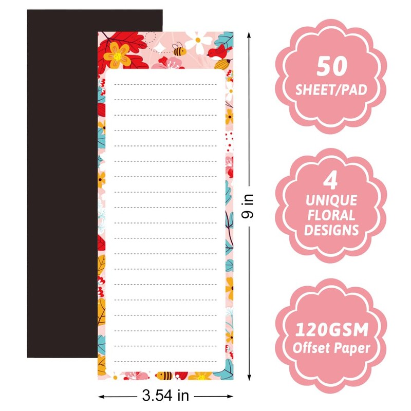 KiDEPOCH Magnet Notepads for Refrigerator, Magnetic To Do List Notepad