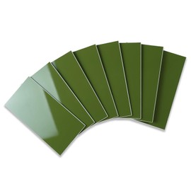 Yipscazo 2025 New Upgrade Peel and Stick backsplash 3 x 6 Inches 3D PVC Composite Wall Tile Stick on Backsplash Tile for Kitchen Bathroom, Laundry Room, Fireplace(Polished Marble Green, 100 Pieces)