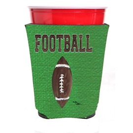 Caroline's Treasures 8487RSC Football Red Solo Cup Beverage Insulator Hugger, Red Solo Cup, multicolor