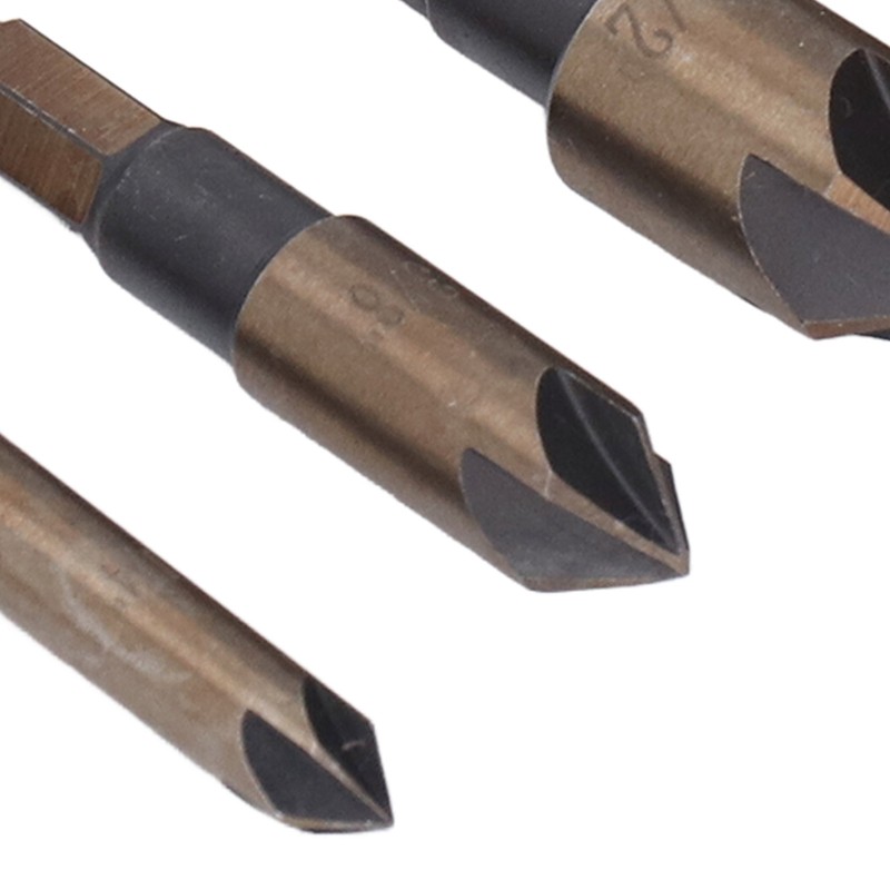 5 Pcs Countersink Drill Bit 1/4in 3/8in 1/2in 5/8in 3/4in