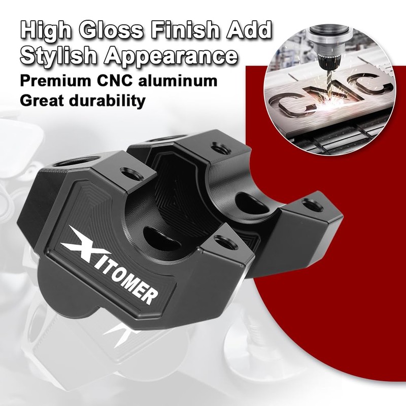 Xitomer Handlebar Risers Compatible with MT-09 2024-2025 CNC Handle Bar