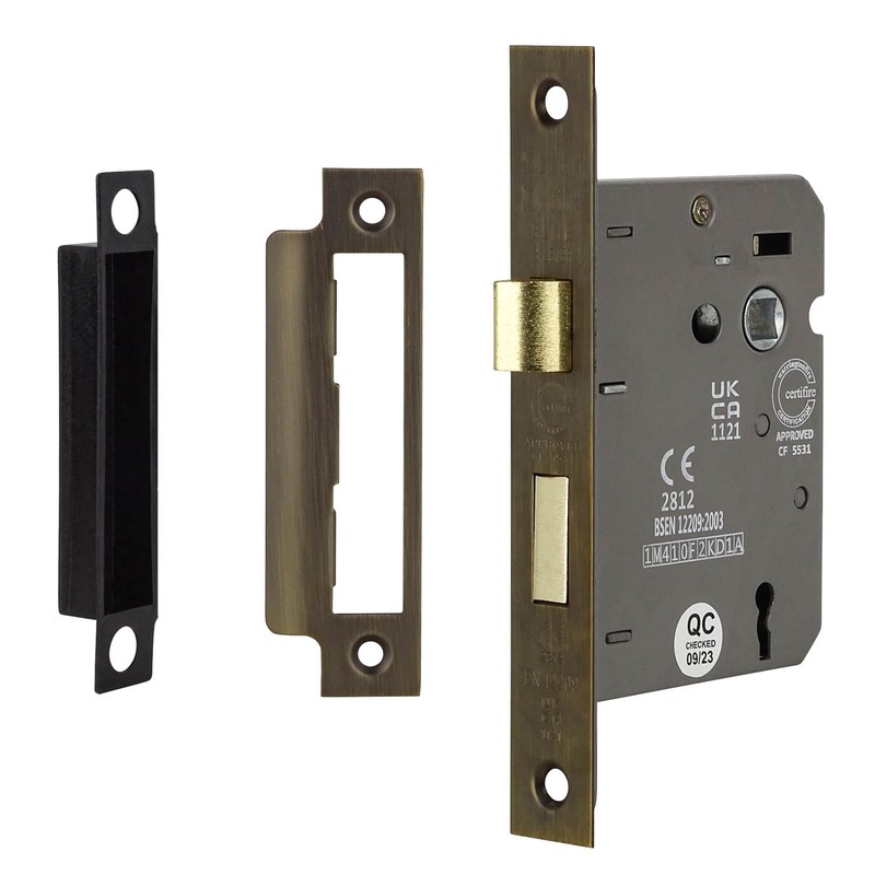 Decoranddecor Sash Mortice Door Lock with Keys - 2.5inc /64mm