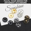 15 Sets Sew-on Snap Buttons, Metal Press Studs Snap Fasteners