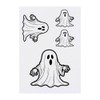 4 x 'Scary Ghost' Temporary Tattoos - Water Resistant, Skin-Safe,