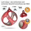 Vest Harness Merino Curli Clasp Red M